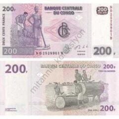 Demokraik kongo cumhuriyeti 200 frank