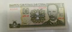 4545 seri Küba 1 peso jose martin temalı